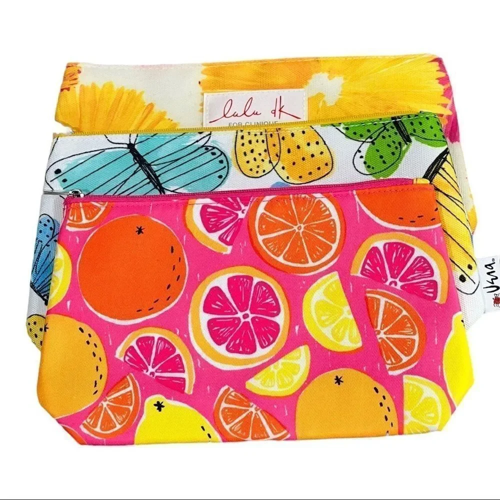 Clinique - Three Medium Size Clinique Assorted Makeup Bags/Pouches
